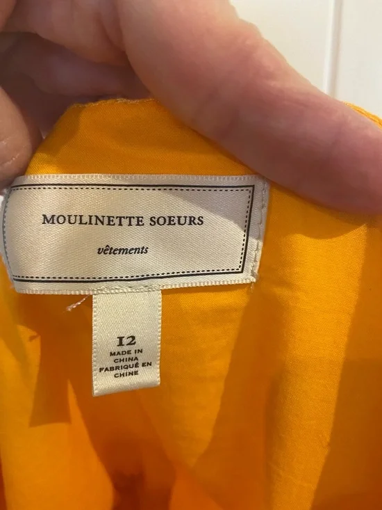 ANTHROPOLOGIE x Moulinette Sœurs fit & flare yellow polka dot dress 12 - Picture 4 of 14